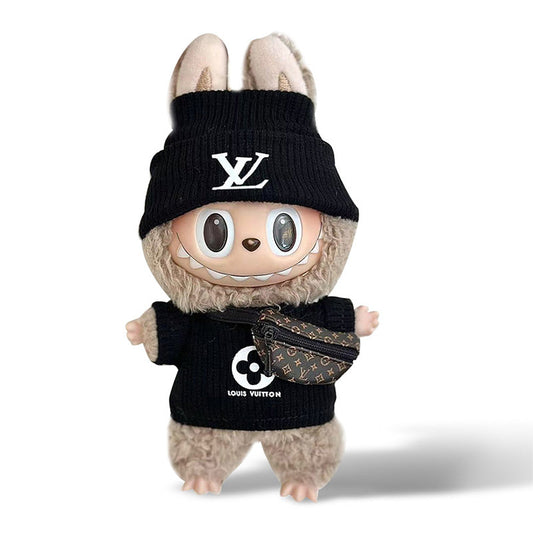 POP MART The Monsters Labubu Fashion Dress - L Style Black Top + Black hat + Bag (Pre-order 1 week arrive)
