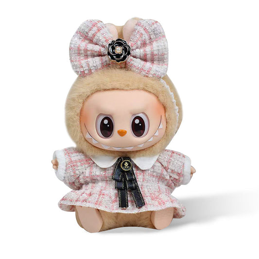 POP MART The Monsters Labubu Fashion Dress - Pink Skirt + Pink Bow