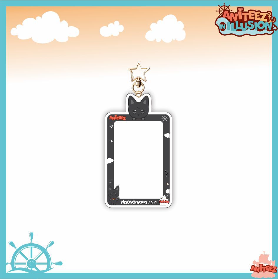 [NEW] Ateez Aniteez Illusion Photocard Holder Keychain