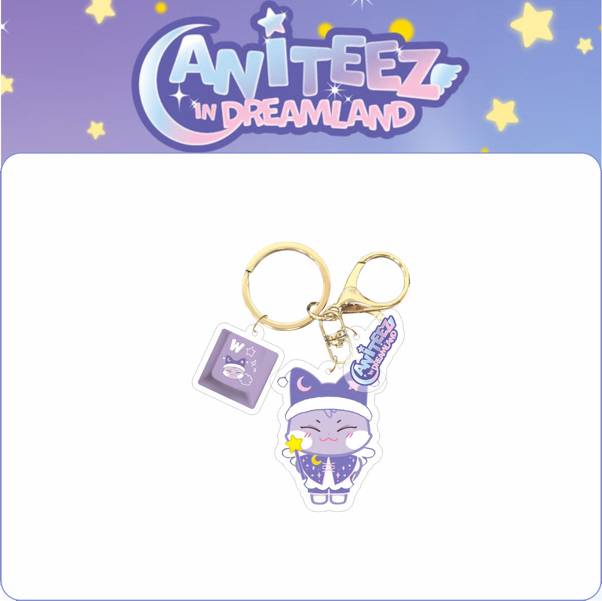 [NEW] Ateez Aniteez In Dreamland Double Pendant Keychain