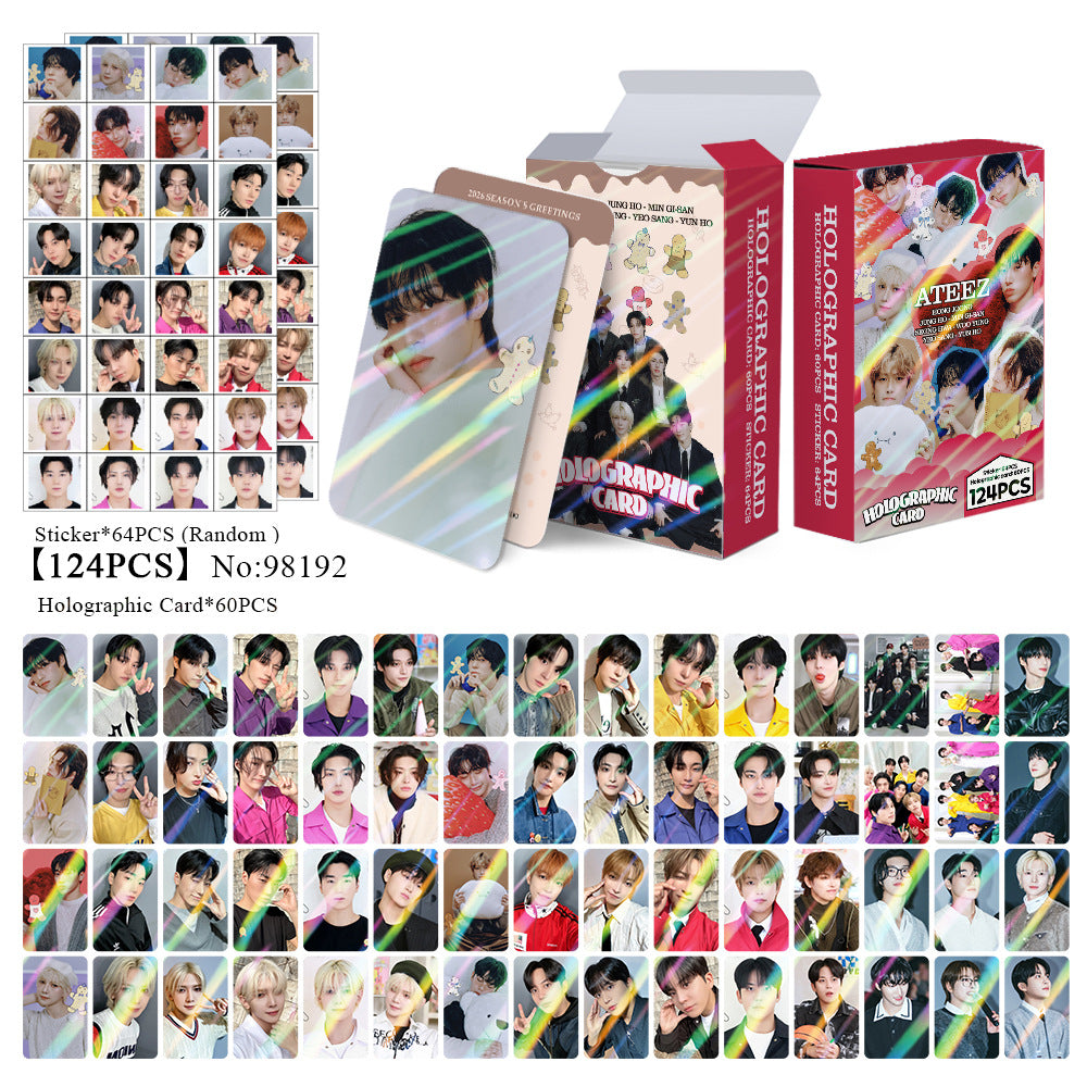 [NEW] Ateez 2026 Season’s Greetings Photocard Stickers 124PCS