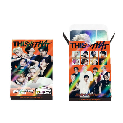 124PCS SKZ Album THIS & THAT Holographic Photocard Sticker