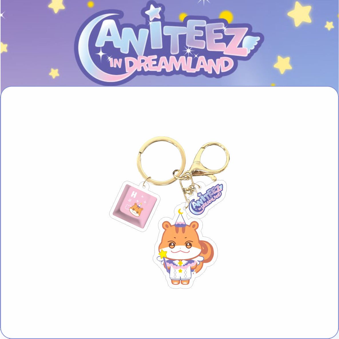[NEW] Ateez Aniteez In Dreamland Double Pendant Keychain