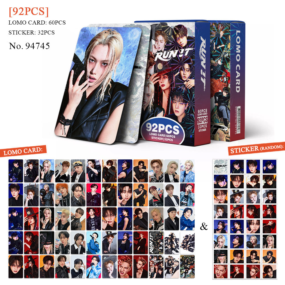 SKZ ‘RUN IT’ Photocards + Stickers (92pcs)
