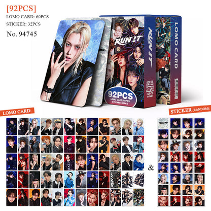 SKZ ‘RUN IT’ Photocards + Stickers (92pcs)