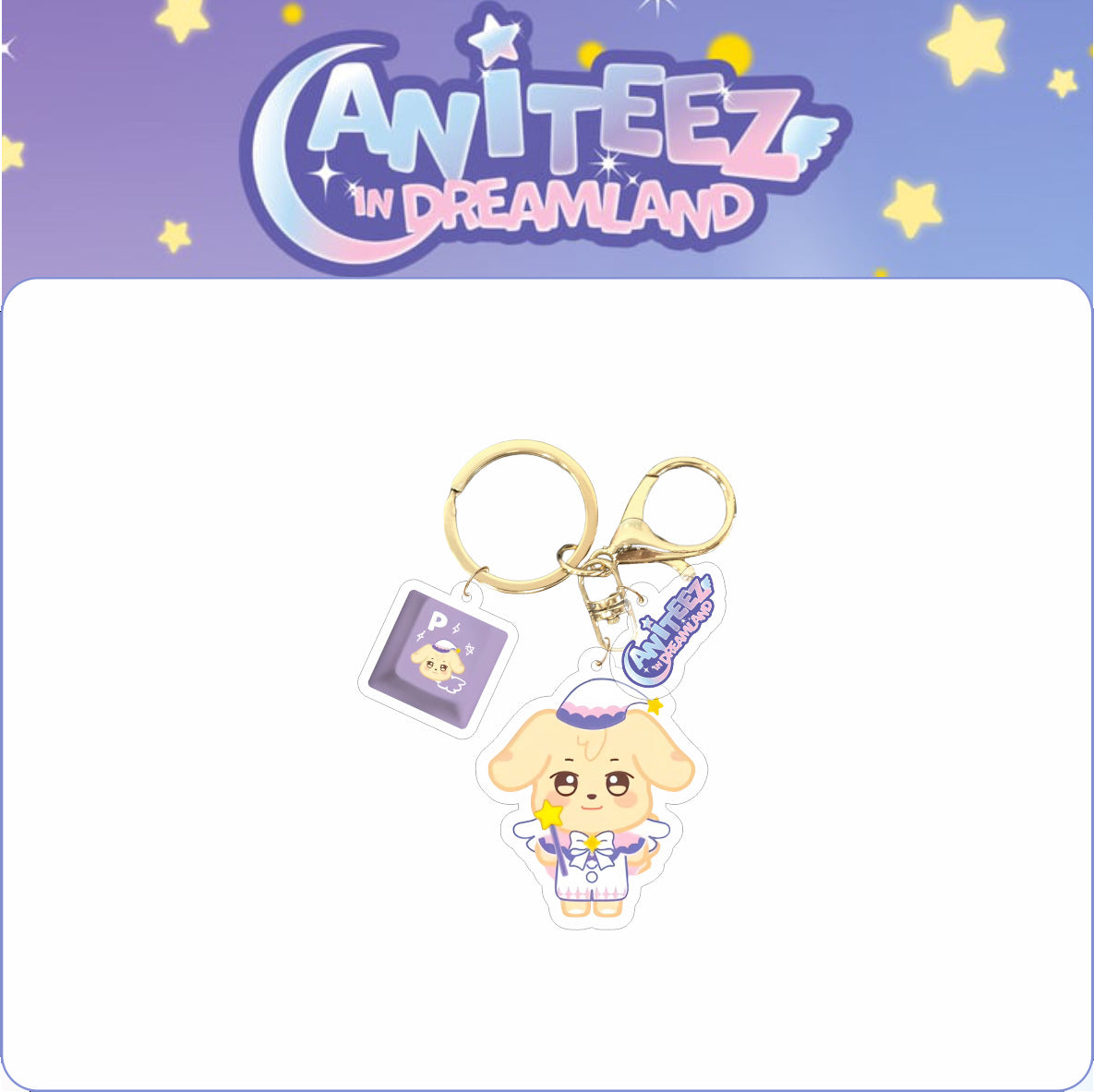 [NEW] Ateez Aniteez In Dreamland Double Pendant Keychain