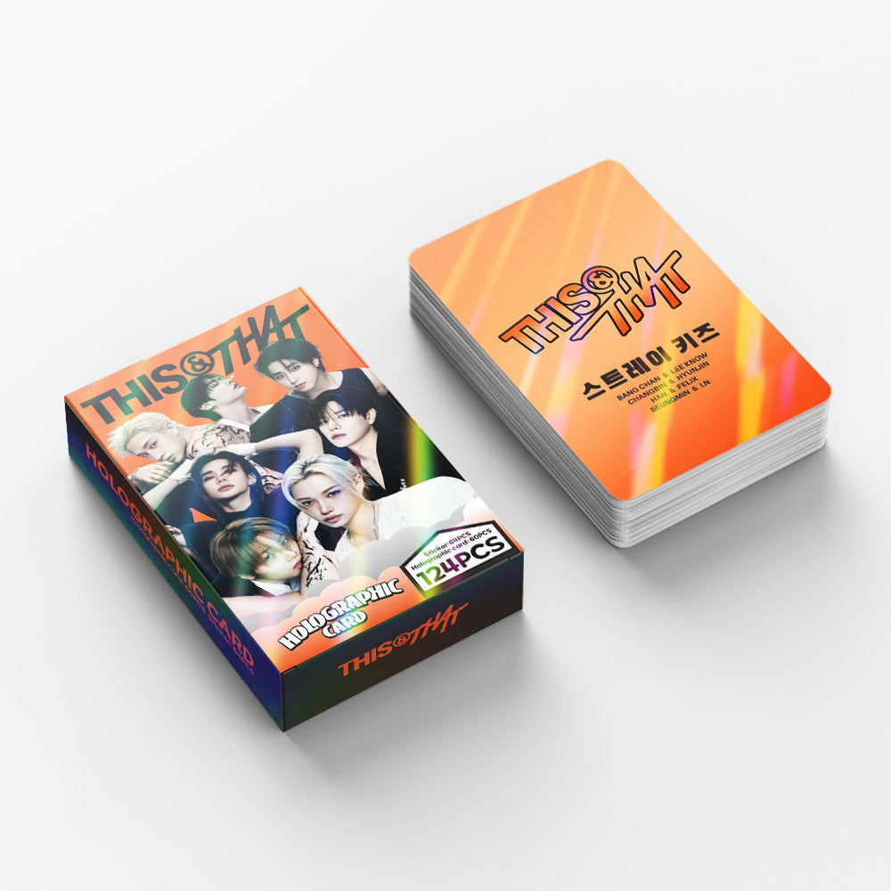124PCS SKZ Album THIS & THAT Holographic Photocard Sticker