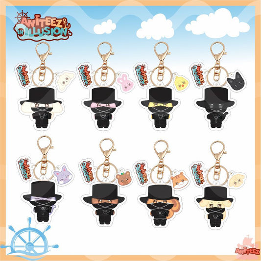 ANITEEZ Illusion Hat Acrylic Keychain