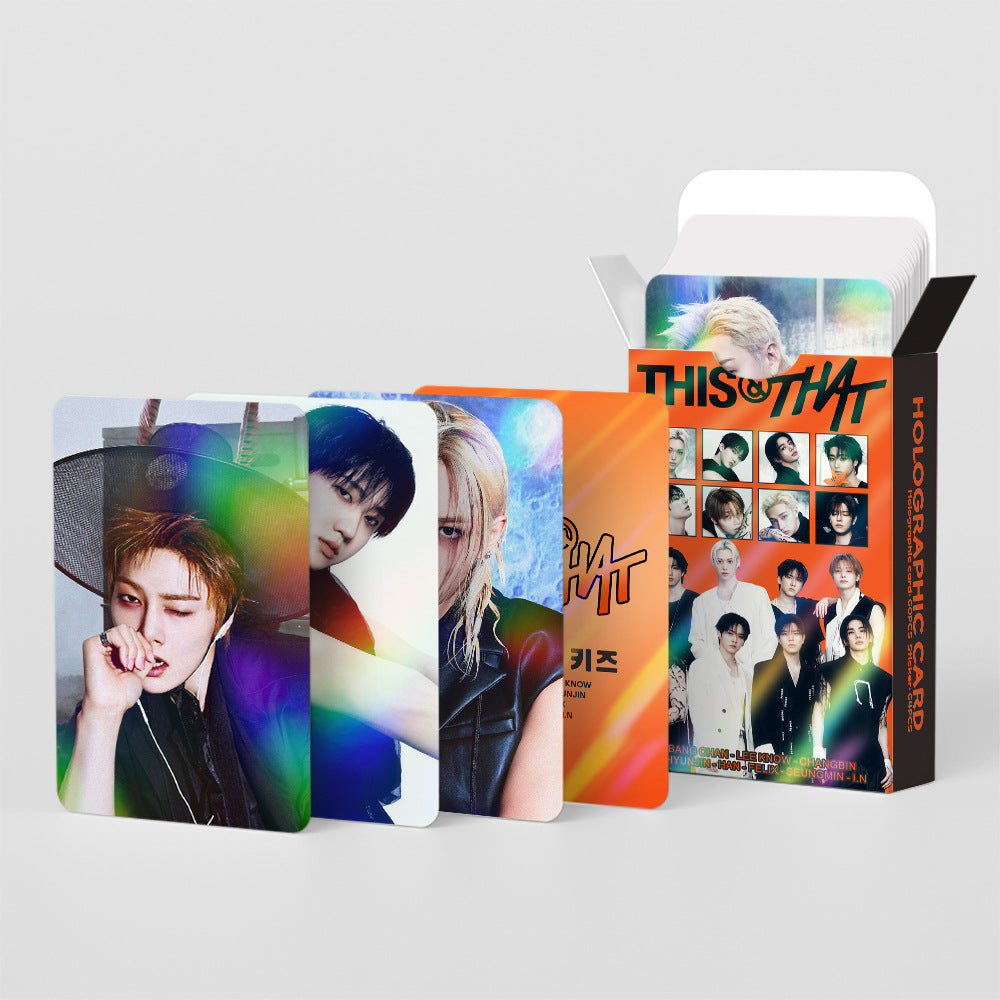 124PCS SKZ Album THIS & THAT Holographic Photocard Sticker