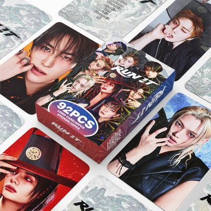SKZ ‘RUN IT’ Photocards + Stickers (92pcs)