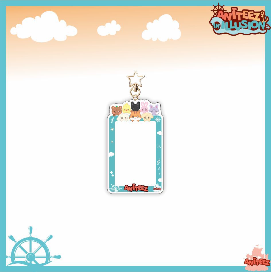 [NEW] Ateez Aniteez Illusion Photocard Holder Keychain