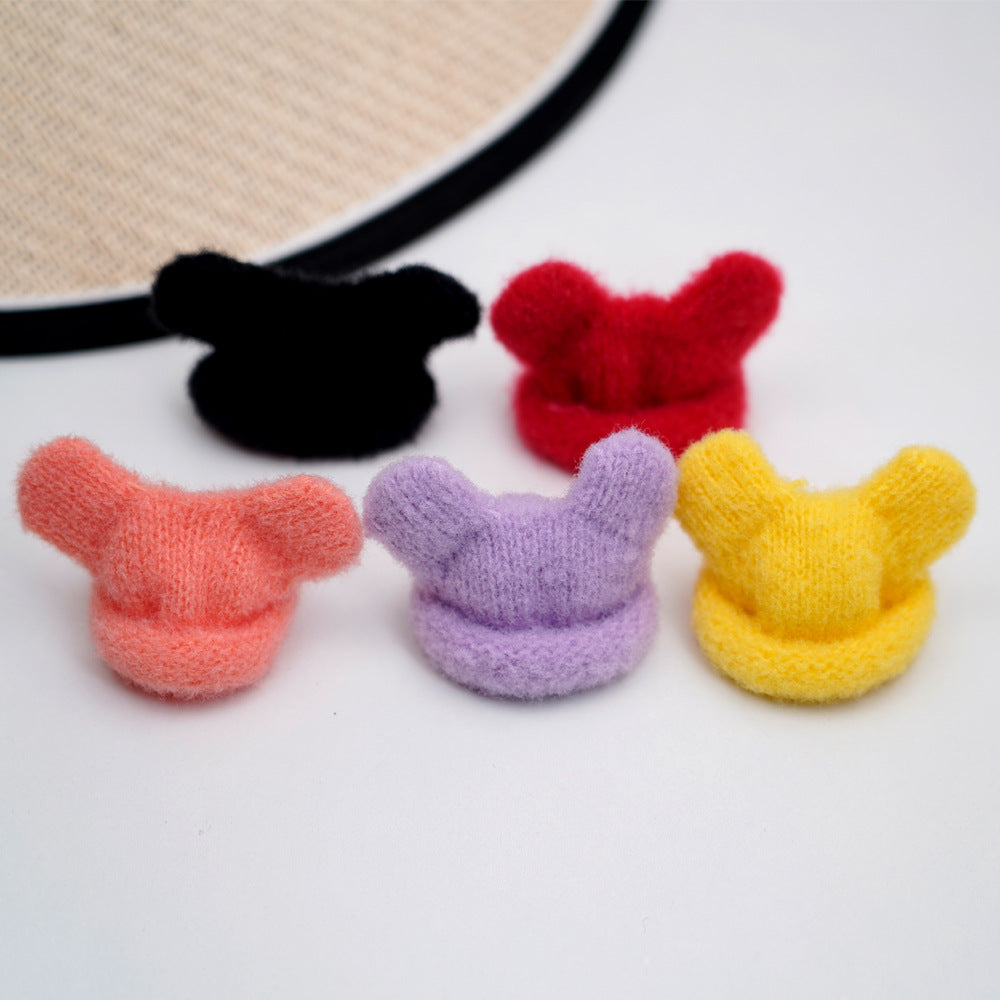 Bear Ear Knit Beanie for 10cm Plush