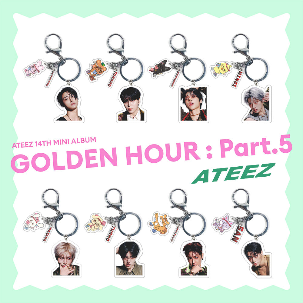[NEW] Ateez Golden Hour Part 5 Acrylic Keychain