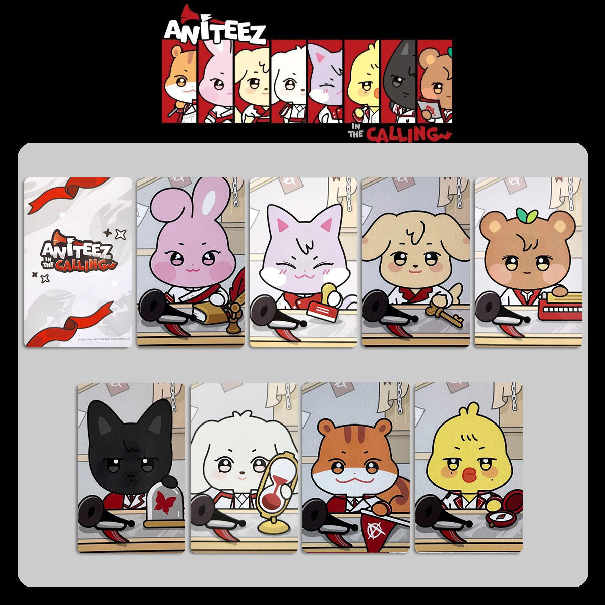 [NEW] Ateez Aniteez In The Calling Photocards 8PCS