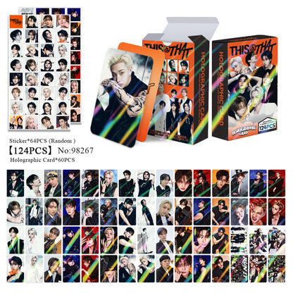 124PCS SKZ Album THIS & THAT Holographic Photocard Sticker