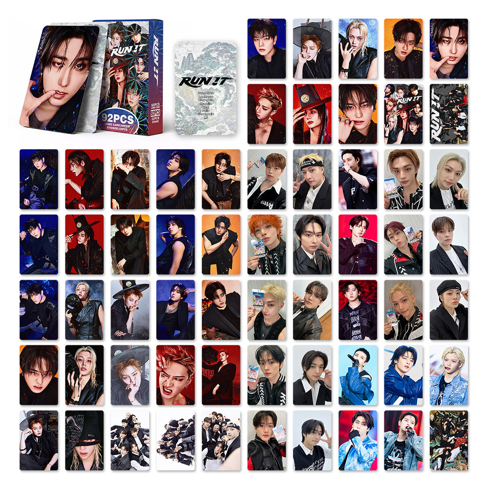 SKZ ‘RUN IT’ Photocards + Stickers (92pcs)
