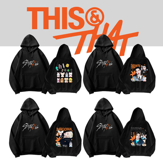 SKZ THIS & THAT Cartoon Print Pullover Hoodie