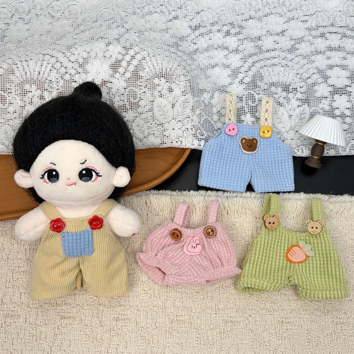 Cute Overalls for 10cm Plush