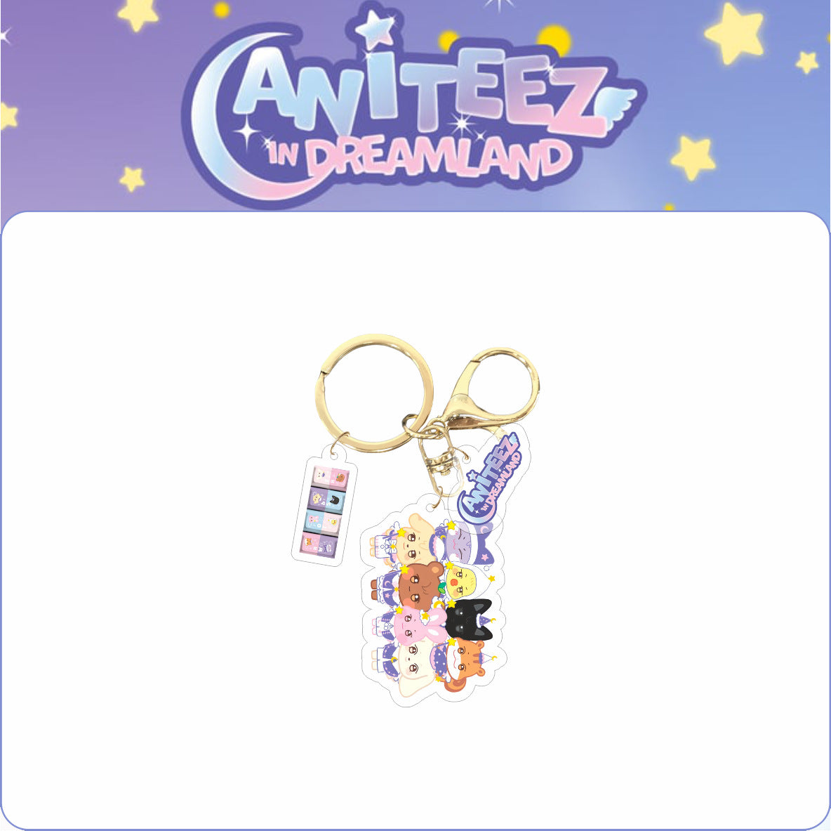 [NEW] Ateez Aniteez In Dreamland Double Pendant Keychain