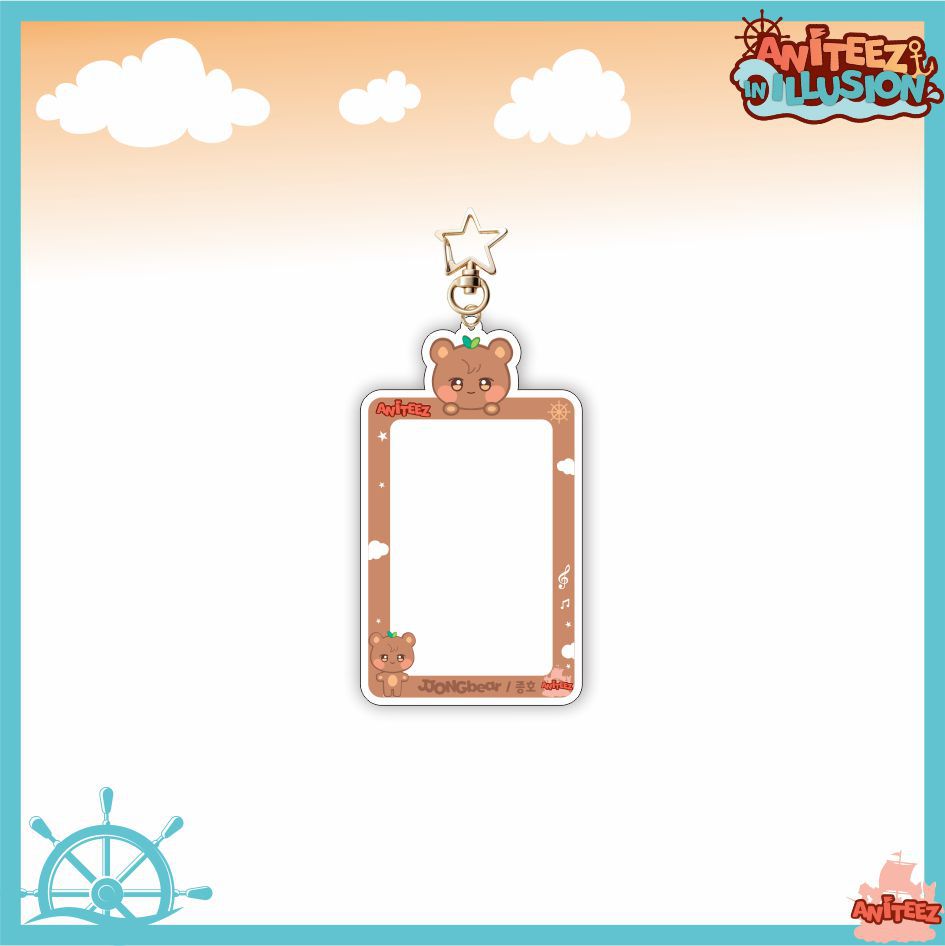 [NEW] Ateez Aniteez Illusion Photocard Holder Keychain