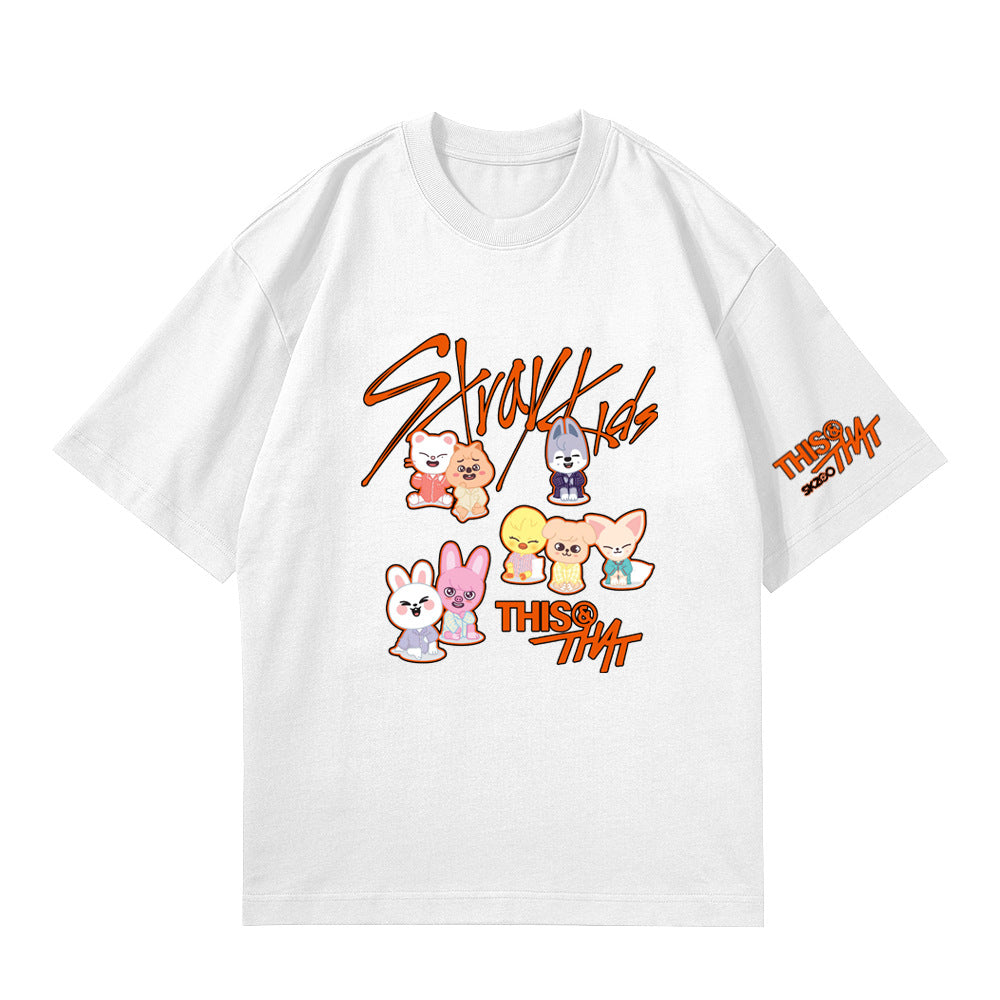 SKZ THIS & THAT Cartoon Print Short-sleeved Top