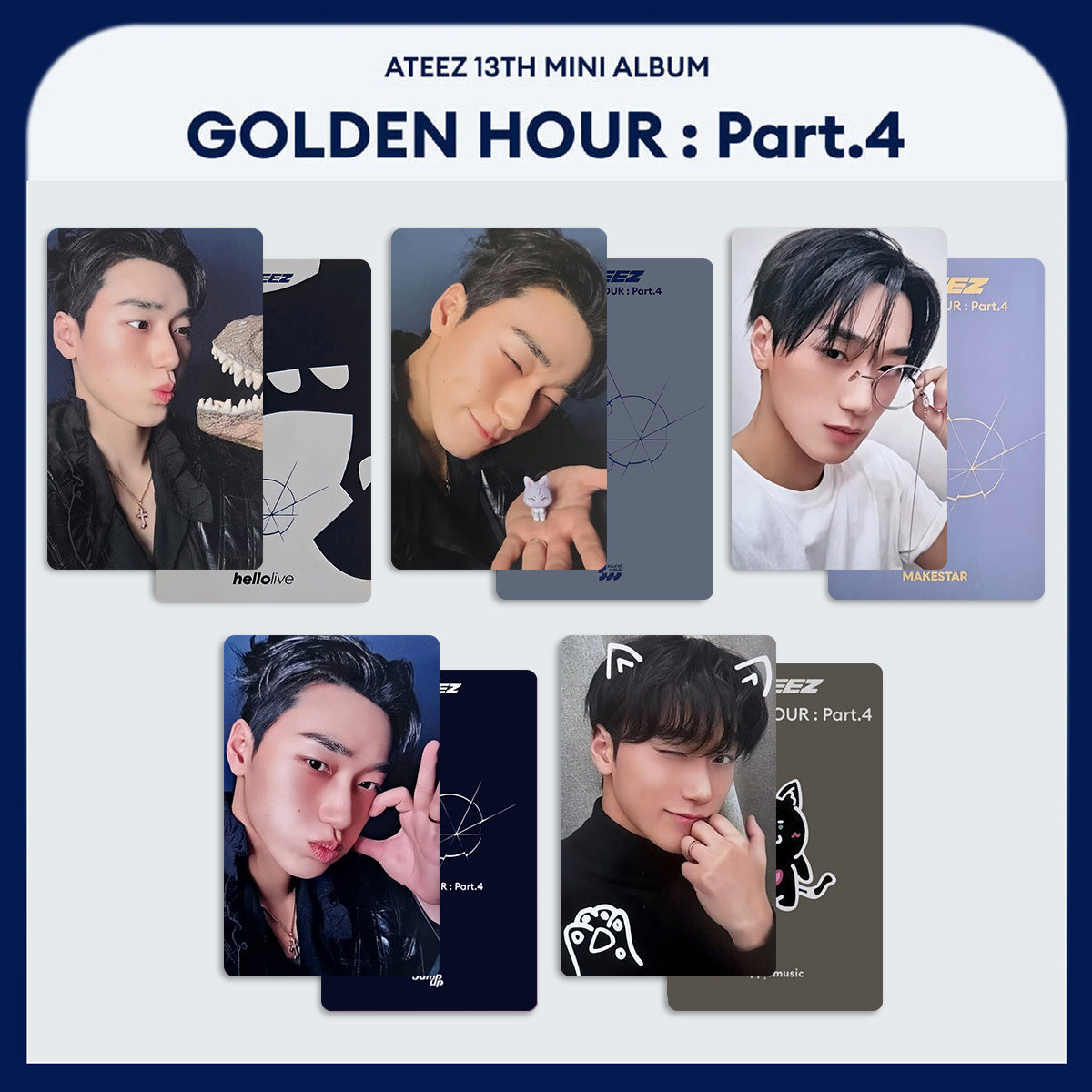 [NEW] Ateez Golden Hour Part 4 Photocards (By Member)