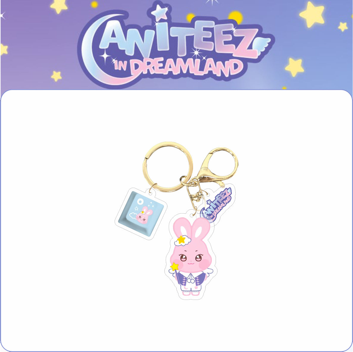 [NEW] Ateez Aniteez In Dreamland Double Pendant Keychain