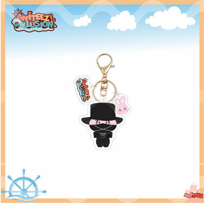 [NEW] Ateez Aniteez Illusion Hat Acrylic Keychain
