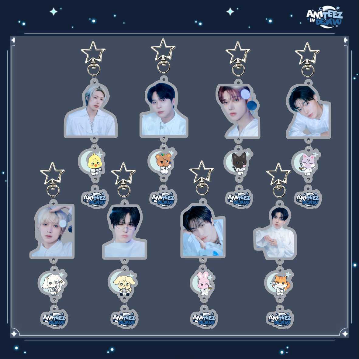[NEW] Ateez Aniteez In Deja Vu Member Photo Keychain