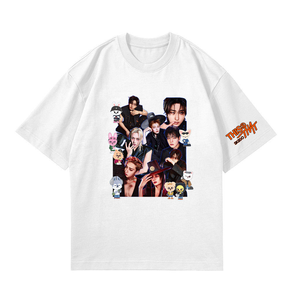 SKZ THIS & THAT Cartoon Print Short-sleeved Top