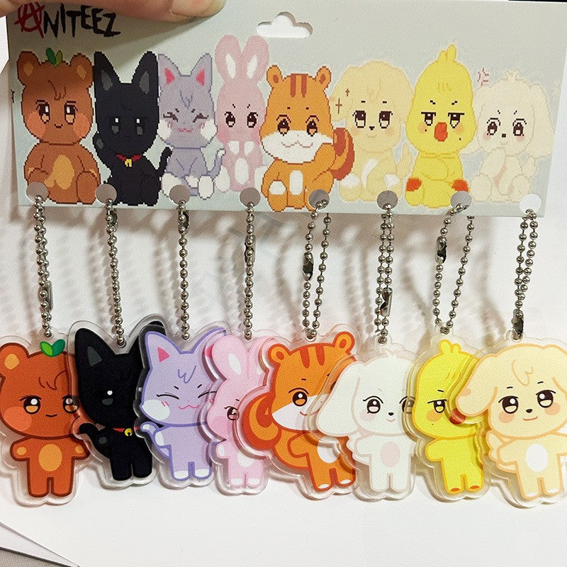 [NEW] Ateez Aniteez Acrylic Keychain Set (8PCS)