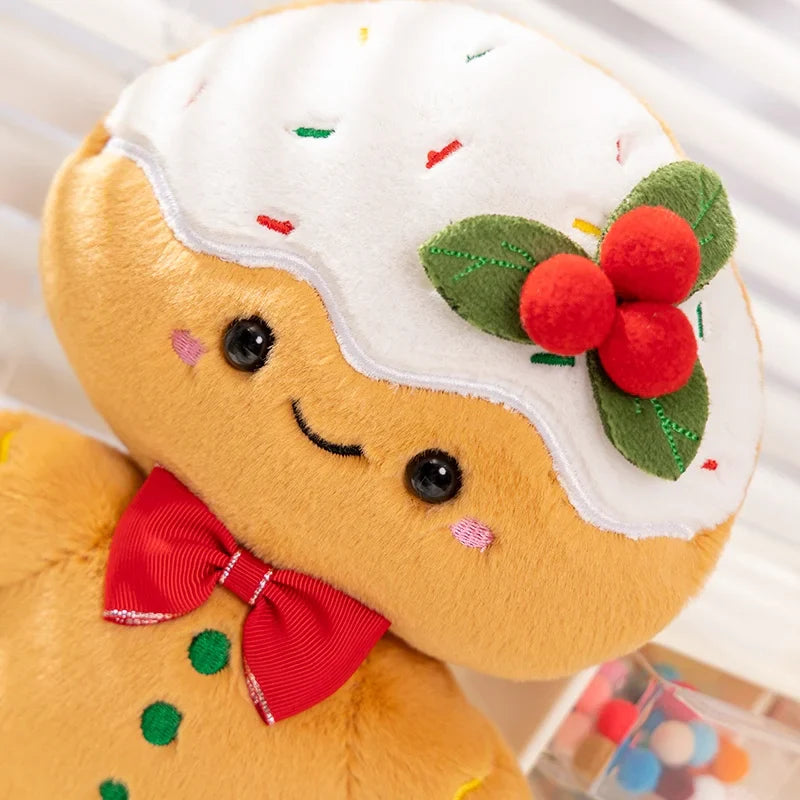 Adorable Kawaii Gingerbread Man Christmas Plush Toy