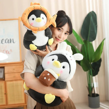 Adorable Kawaii Baby Penguin Plushies Wearing Cute Hats