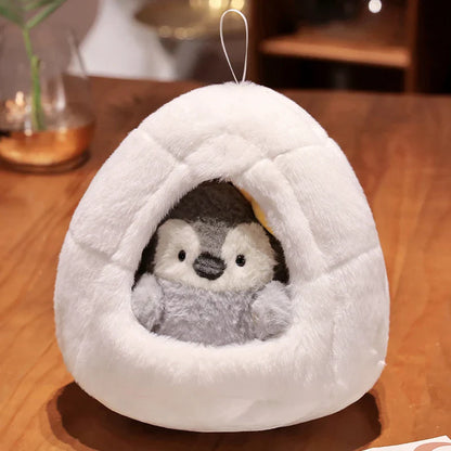 Adorable Kawaii Penguin Nest Plush Toy