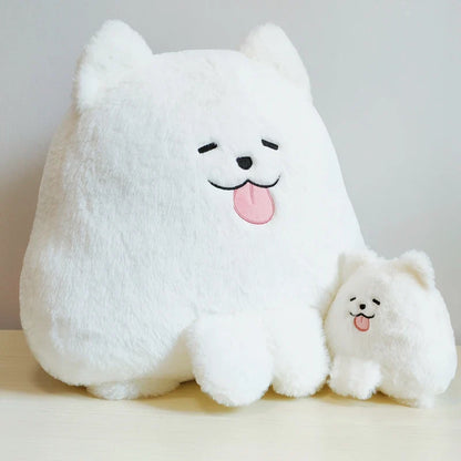 Adorable Fluffy White Samoyed Puppy Stuffed Animal
