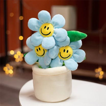 Cheerful Sunflower Plush Flowerpot Companion