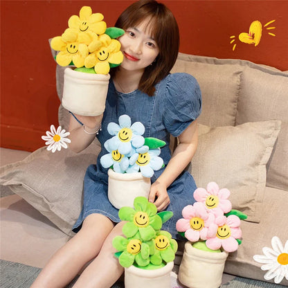 Cheerful Sunflower Plush Flowerpot Companion