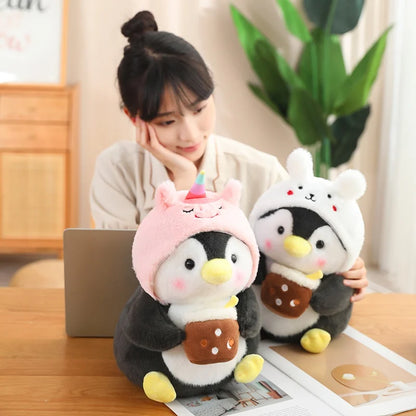Adorable Kawaii Baby Penguin Plushies Wearing Cute Hats