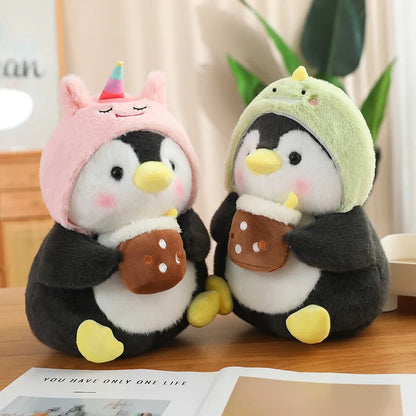 Adorable Kawaii Baby Penguin Plushies Wearing Cute Hats
