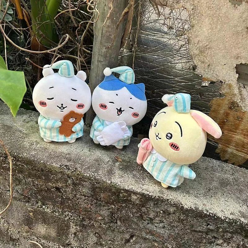 Chiikawa Hachiware Usagi On Bed Pajamas Series Plush Doll