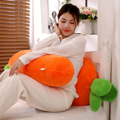 Adorable Fluffy Carrot Plushie with Cute Mini Hanging Carrots