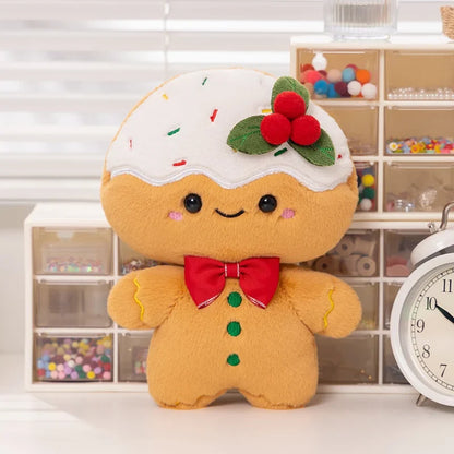 Adorable Kawaii Gingerbread Man Christmas Plush Toy