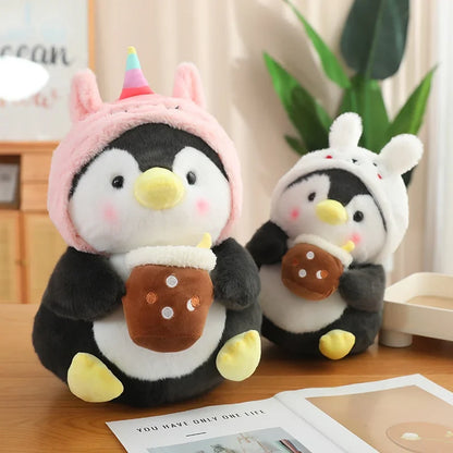 Adorable Kawaii Baby Penguin Plushies Wearing Cute Hats