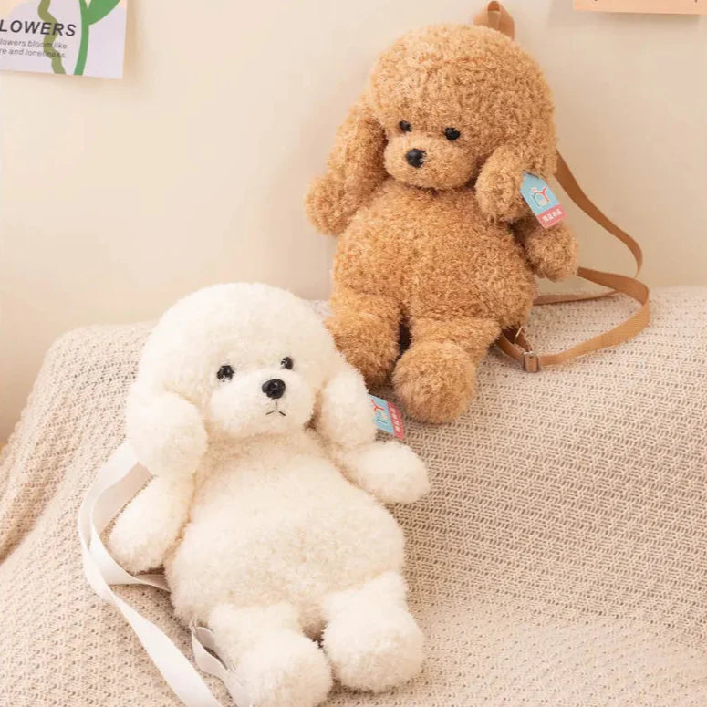 Adorable Soft Teddy Poodle Plush Backpack for Ultimate Cuteness!