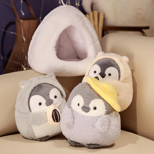 Adorable Kawaii Penguin Nest Plush Toy