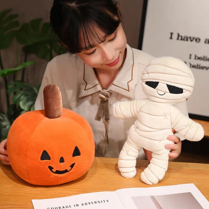 Spook-tacular Halloween Pumpkin Mummy Skull & Bone Plush Collection