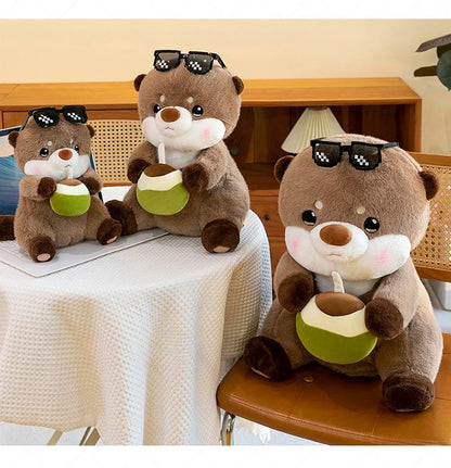 Charming Coconut Otter Plush Toy