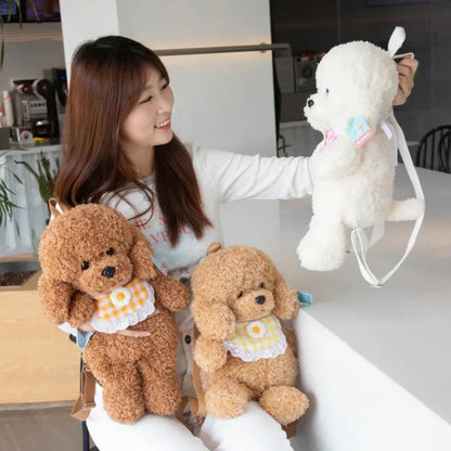 Adorable Soft Teddy Poodle Plush Backpack for Ultimate Cuteness!