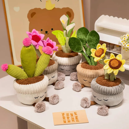 Adorable Plush Cactus Flower Toy