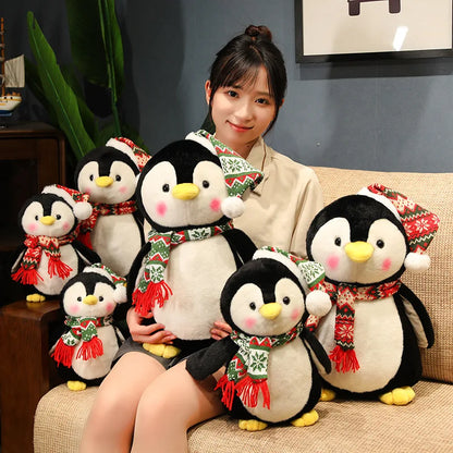 Adorably Cute Christmas Penguin Plush Toy